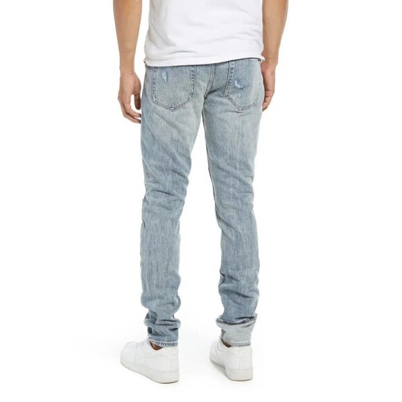 𝅺KSUBI Mens Jeans "Retrograde Trashed" Skinny Fit Sz 32 Distressed Button Fly - Picture 2 of 10